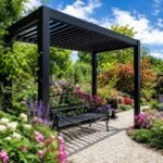 Luxuriöse Aluminium-Lamellenpergola Verstellbarer