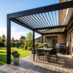 Luxuriöse Aluminium-Lamellenpergola Verstellbarer