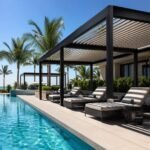 Luxuriöse Aluminium-Lamellenpergola Verstellbarer