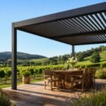 Luxuriöse Aluminium-Lamellenpergola Verstellbarer