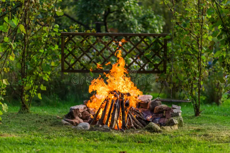 Brandhout en warm vuur