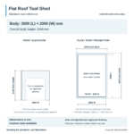 Standard-Aluminium-Geräteschuppen 3x2x2