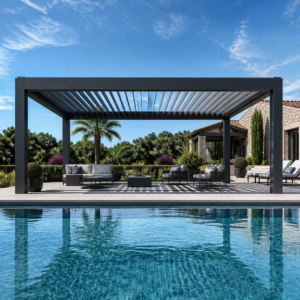 Motorisierte bioklimatische Pergola mit Aluminium