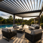 Motorisierte bioklimatische Pergola mit Aluminium